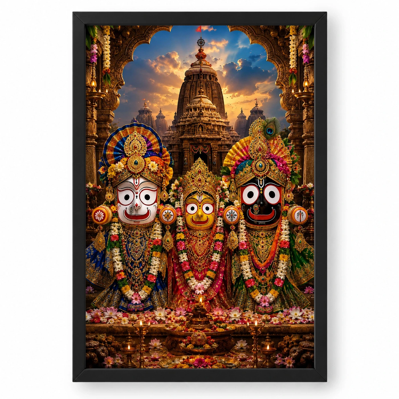 Jagannath Trinity Heritage Temple Architecture Backdrop Photo Frame