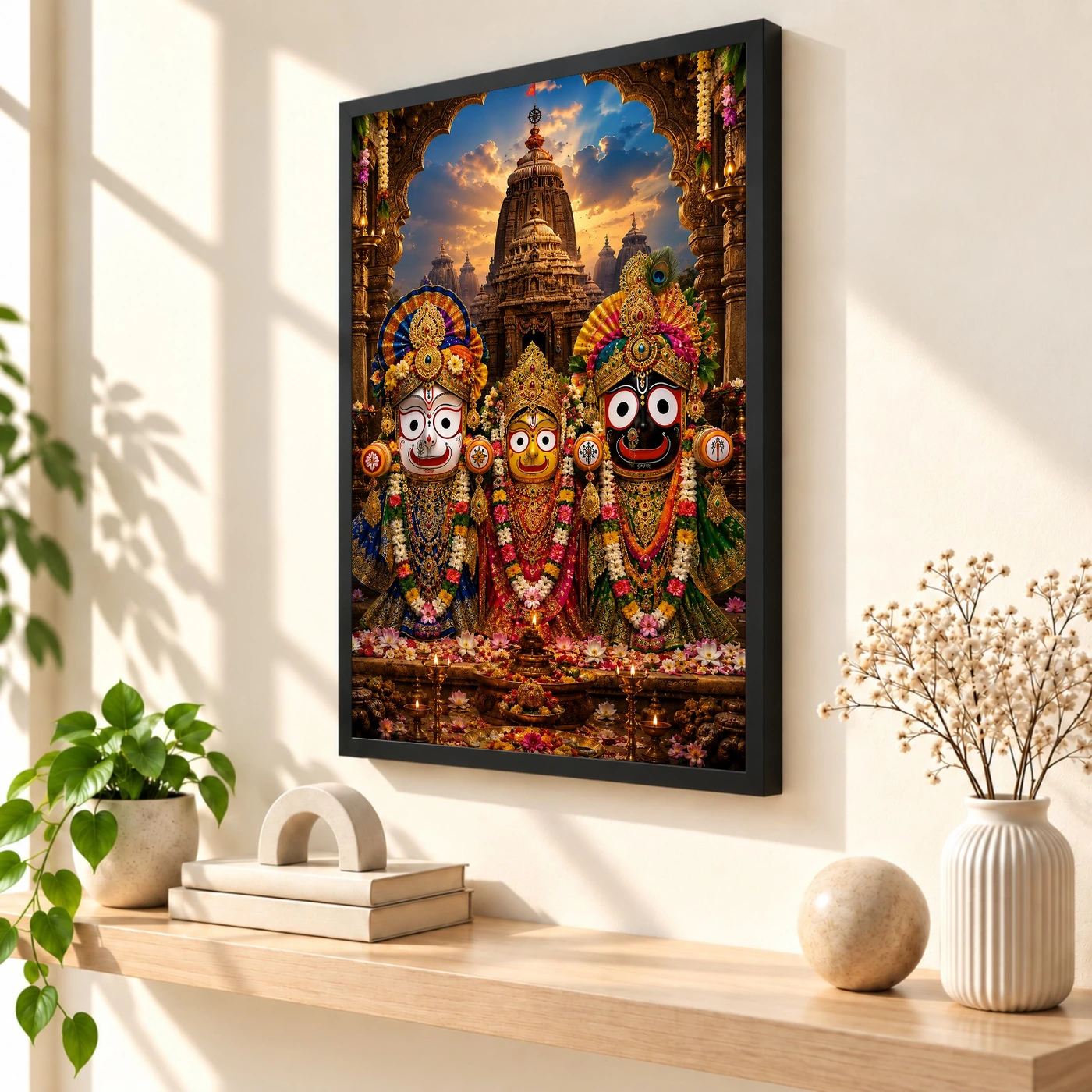 Jagannath Trinity Heritage Temple Architecture Backdrop Photo Frame, view 2
