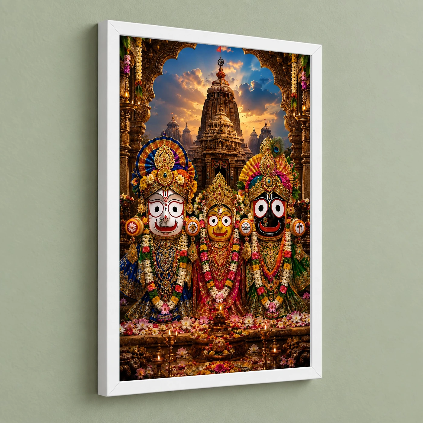 Jagannath Trinity Heritage Temple Architecture Backdrop Photo Frame, view 5