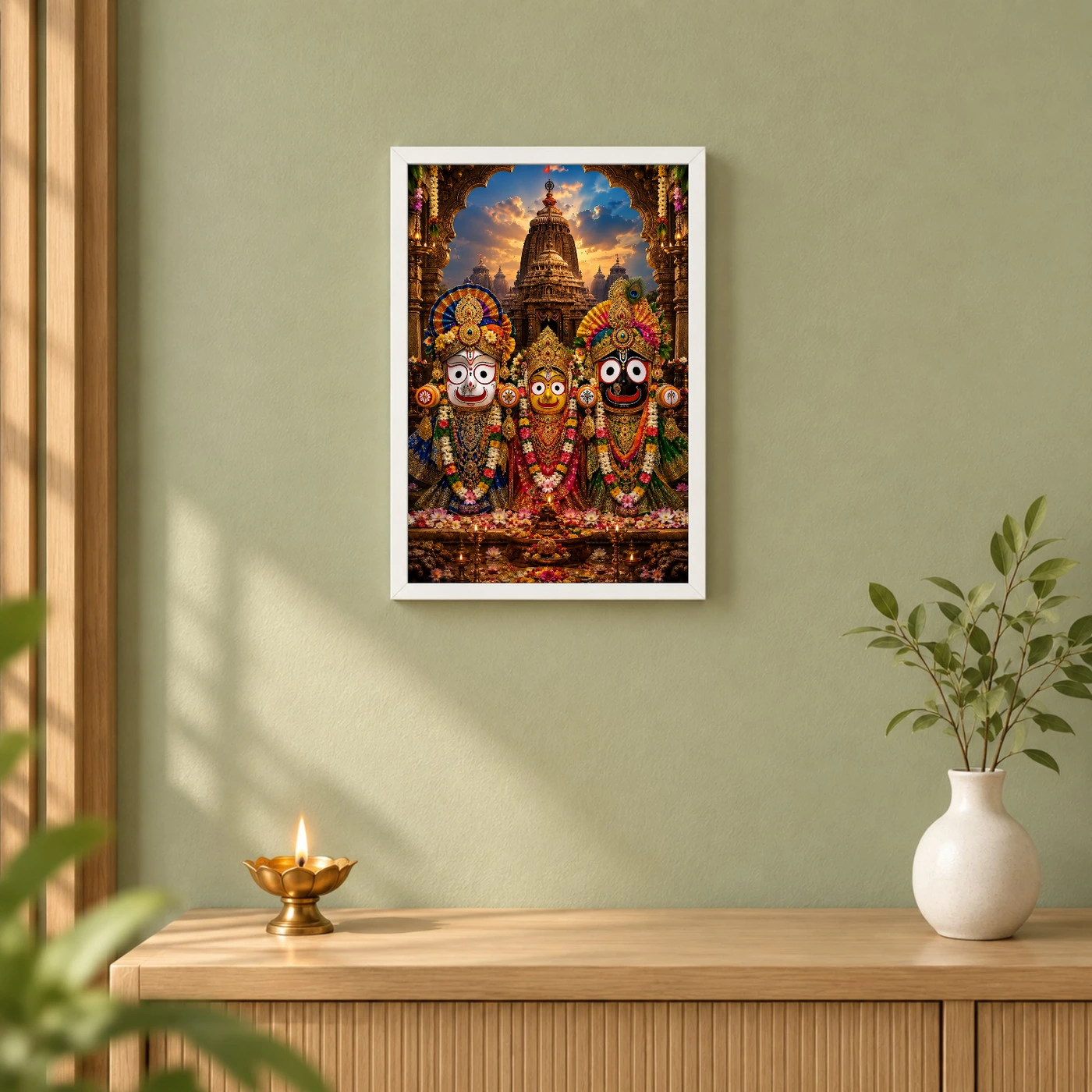 Jagannath Trinity Heritage Temple Architecture Backdrop Photo Frame, view 6