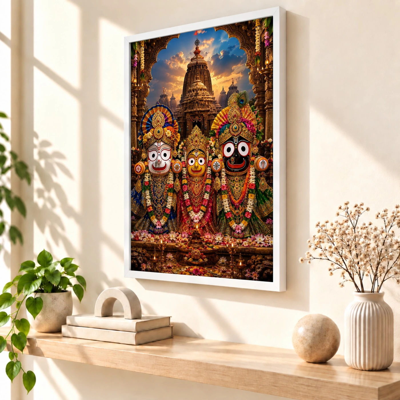 Jagannath Trinity Heritage Temple Architecture Backdrop Photo Frame, view 7