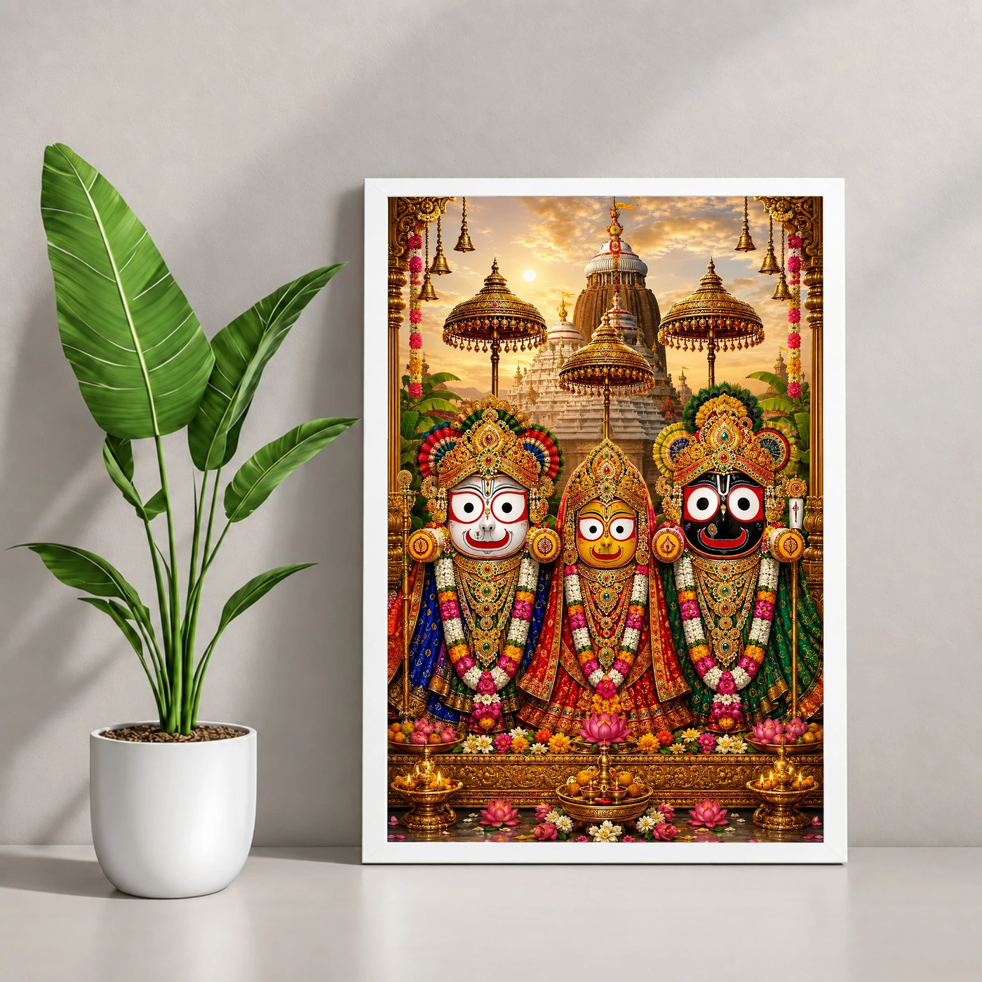 Jagannath Trinity Peaceful Home Mandir Composition Photo Frame, view 4