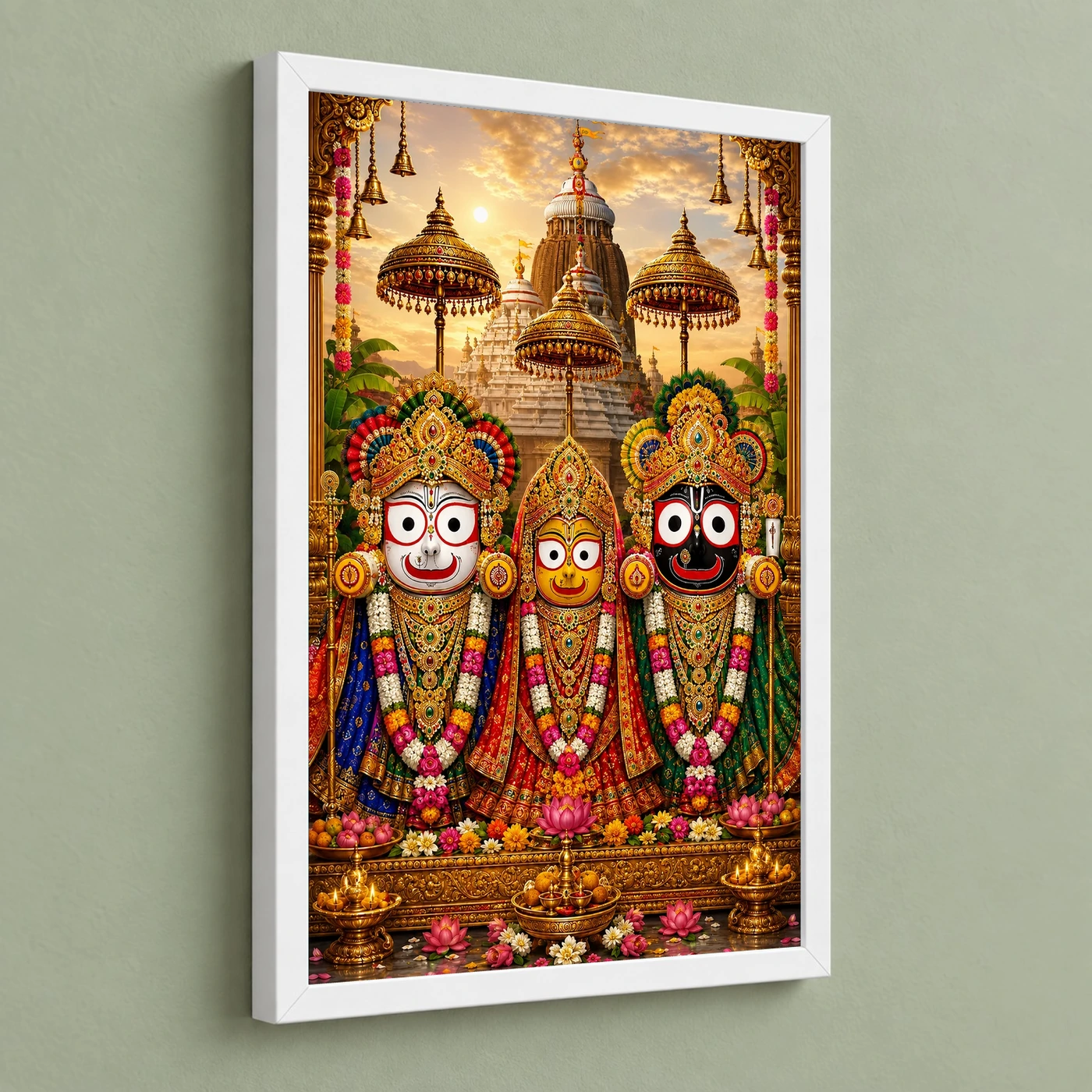Jagannath Trinity Peaceful Home Mandir Composition Photo Frame, view 5