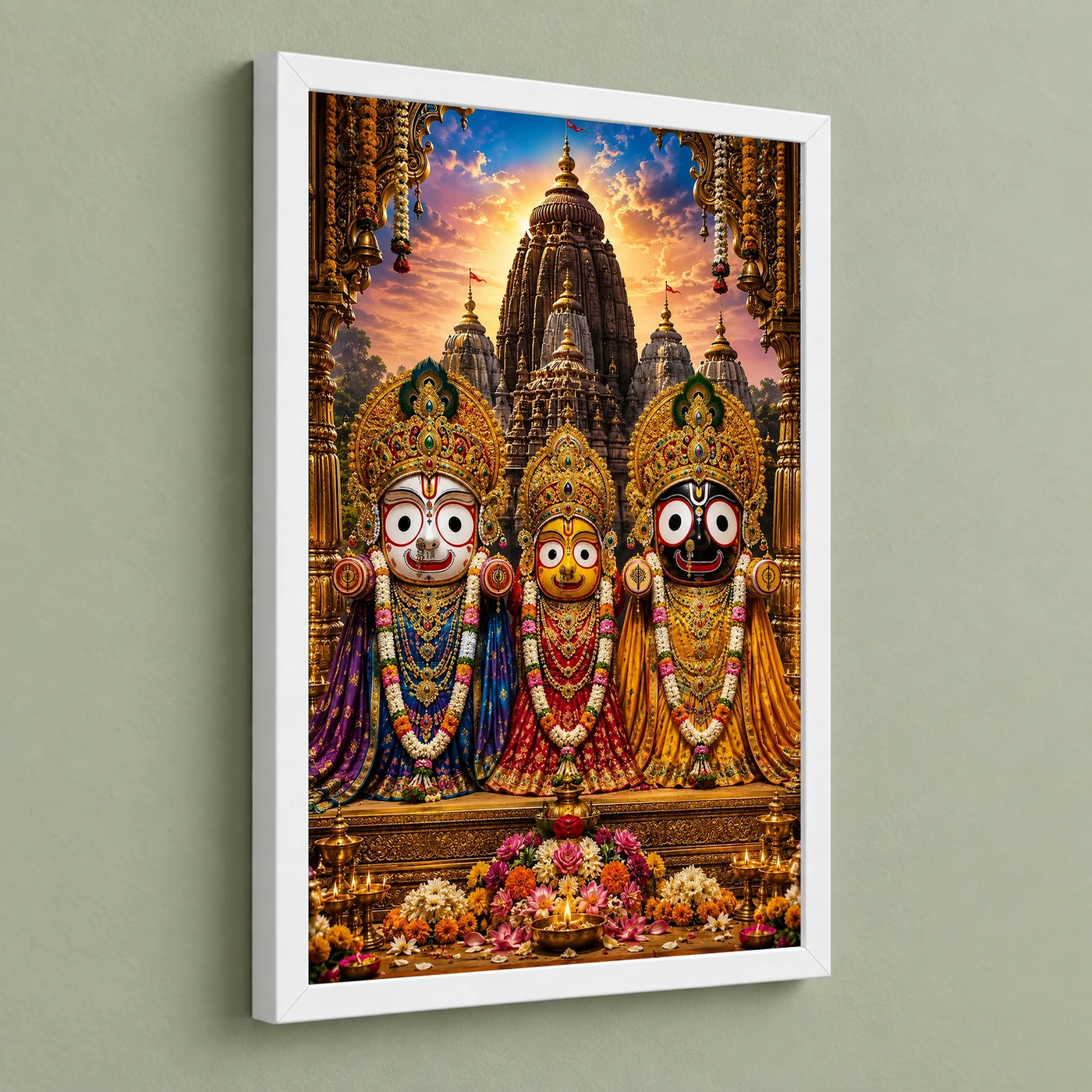 Jagannath Trinity Royal Jewel-Toned Portrait Photo Frame, view 5