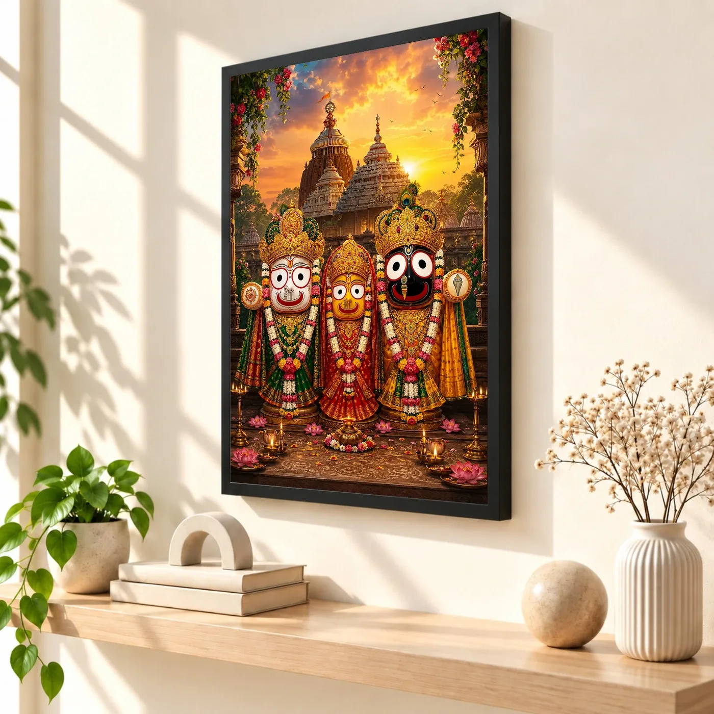 Jagannath Trinity Serene Sunrise Blessing Photo Frame, view 2