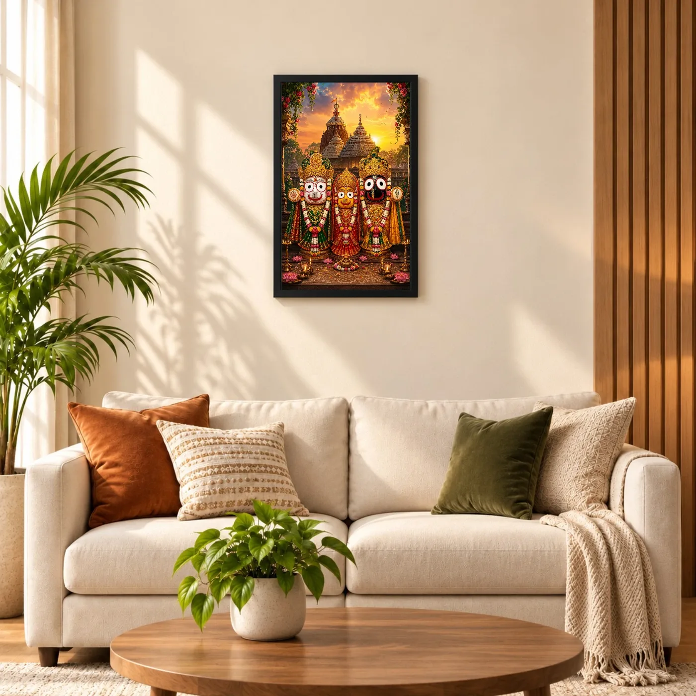 Jagannath Trinity Serene Sunrise Blessing Photo Frame, view 8