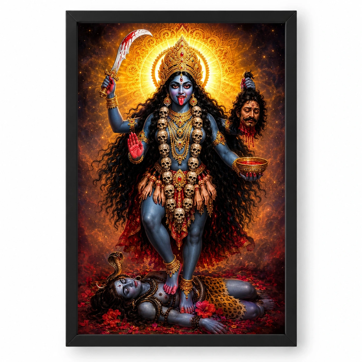 Kali Maa Cosmic Celestial Aura Photo Frame