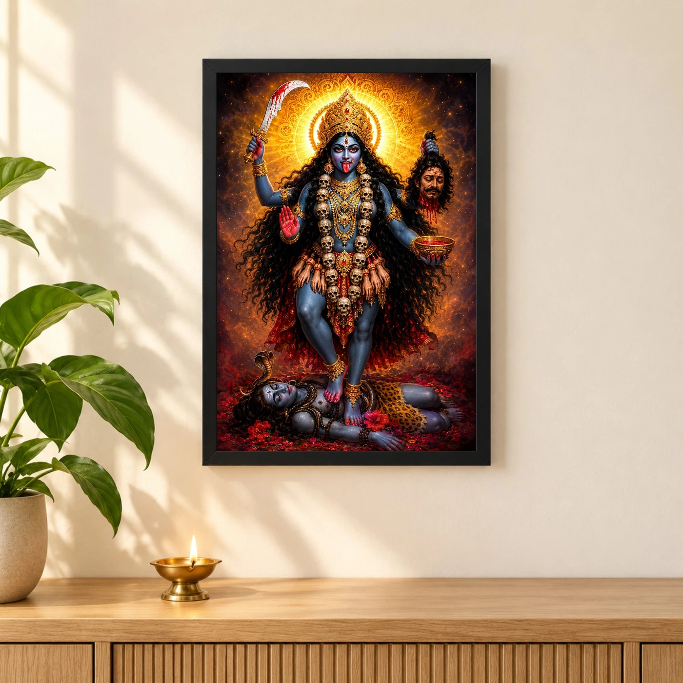 Kali Maa Cosmic Celestial Aura Photo Frame, view 3