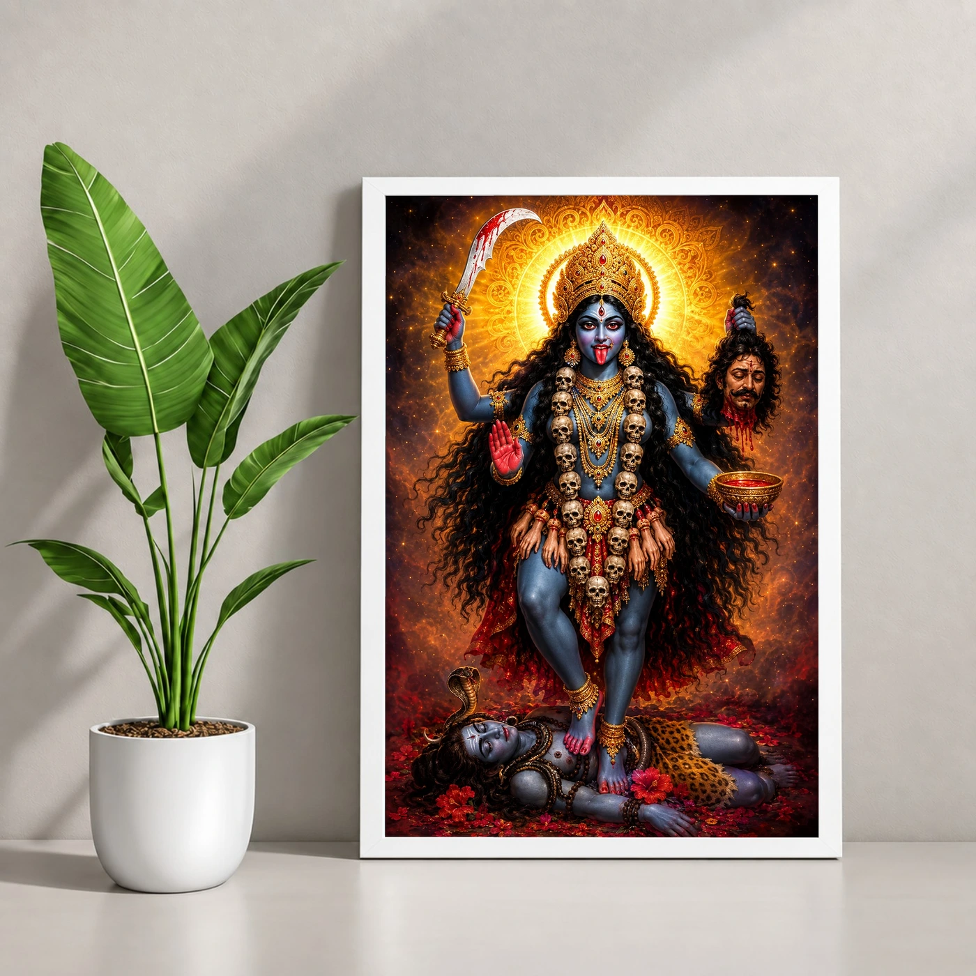Kali Maa Cosmic Celestial Aura Photo Frame, view 4
