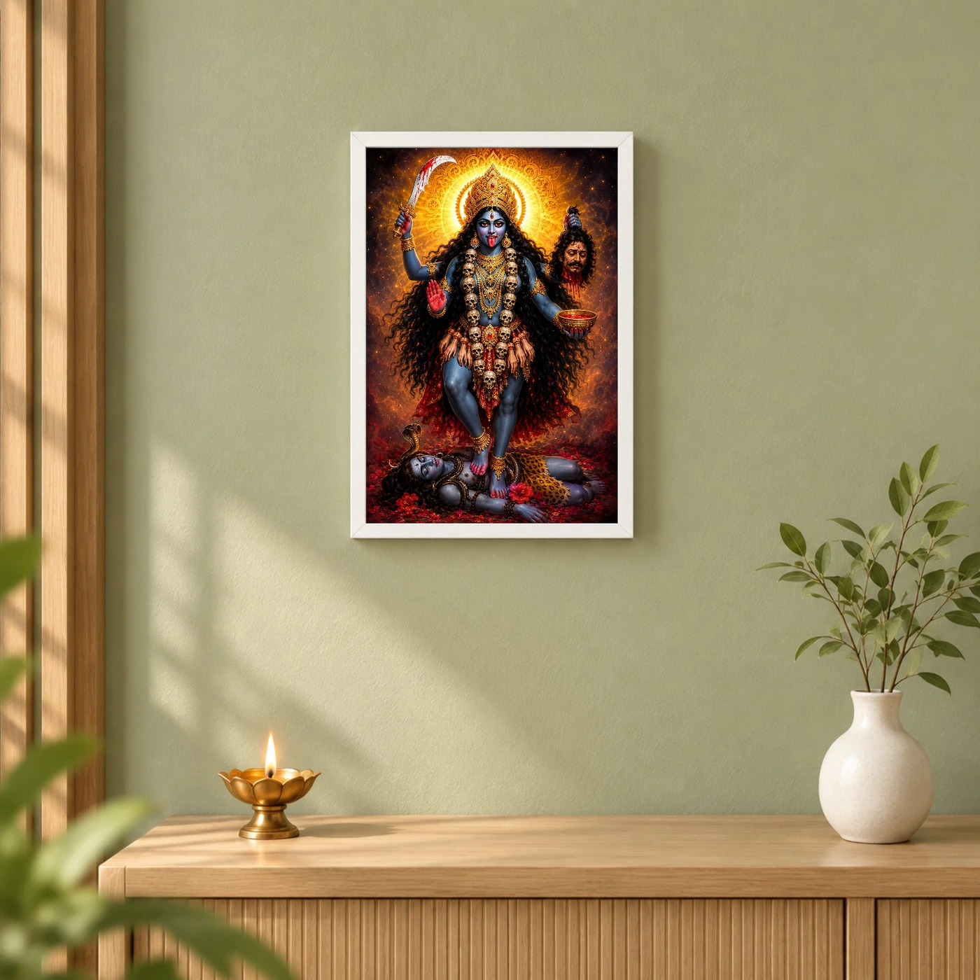 Kali Maa Cosmic Celestial Aura Photo Frame, view 6