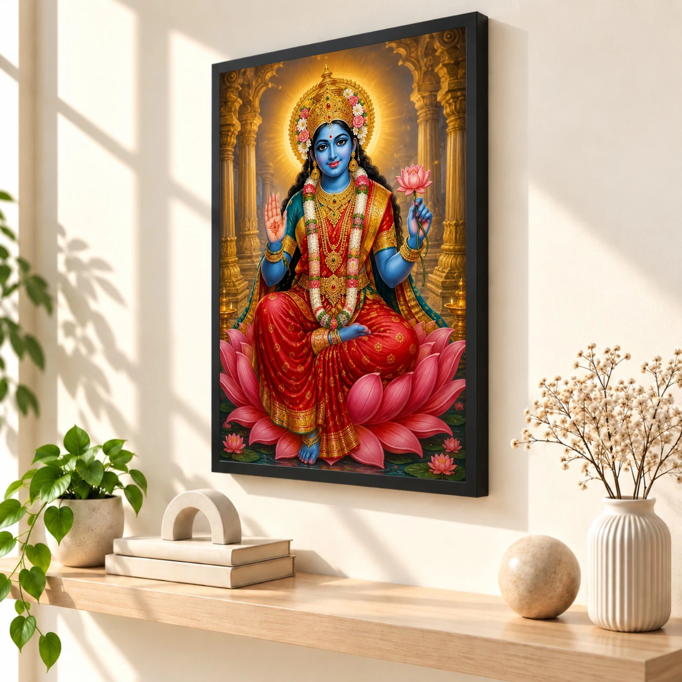 Kali Maa Heritage Temple Architecture Backdrop Photo Frame, view 2