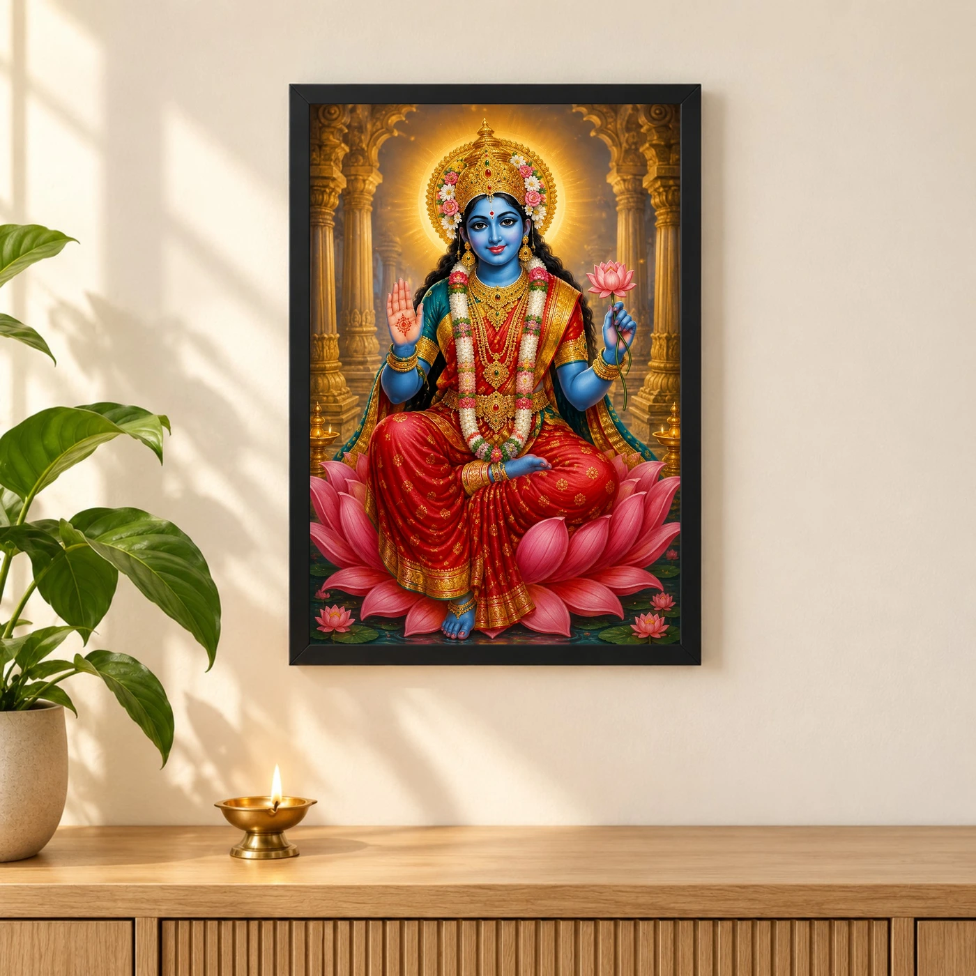 Kali Maa Heritage Temple Architecture Backdrop Photo Frame, view 3