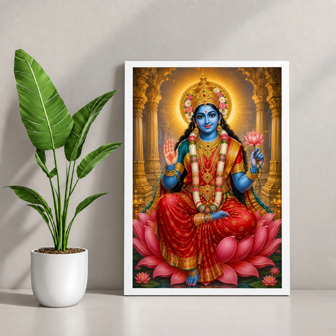 Kali Maa Heritage Temple Architecture Backdrop Photo Frame, view 4
