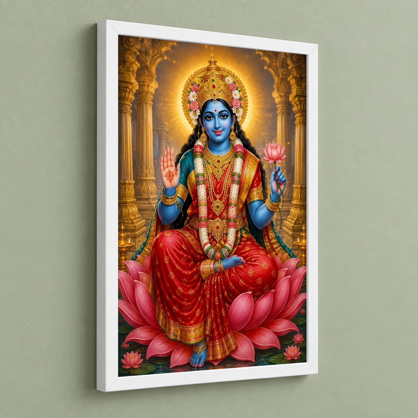 Kali Maa Heritage Temple Architecture Backdrop Photo Frame, view 5