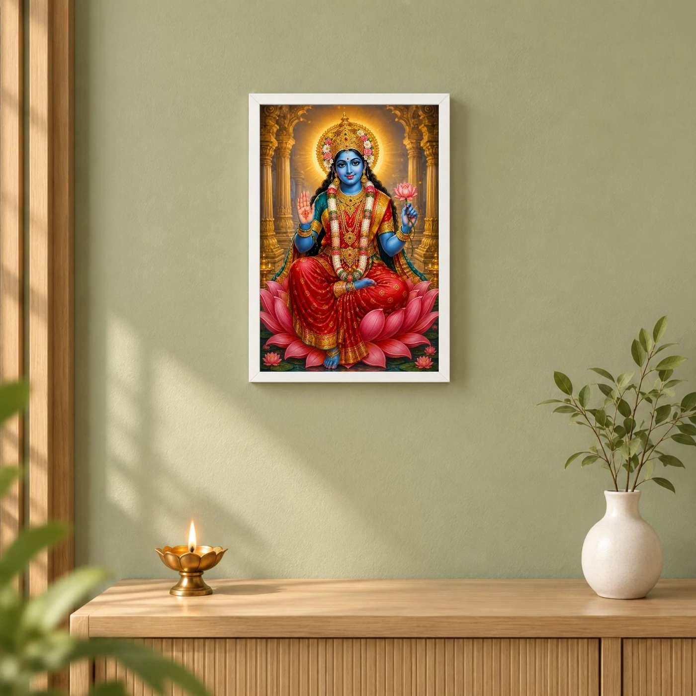 Kali Maa Heritage Temple Architecture Backdrop Photo Frame, view 6
