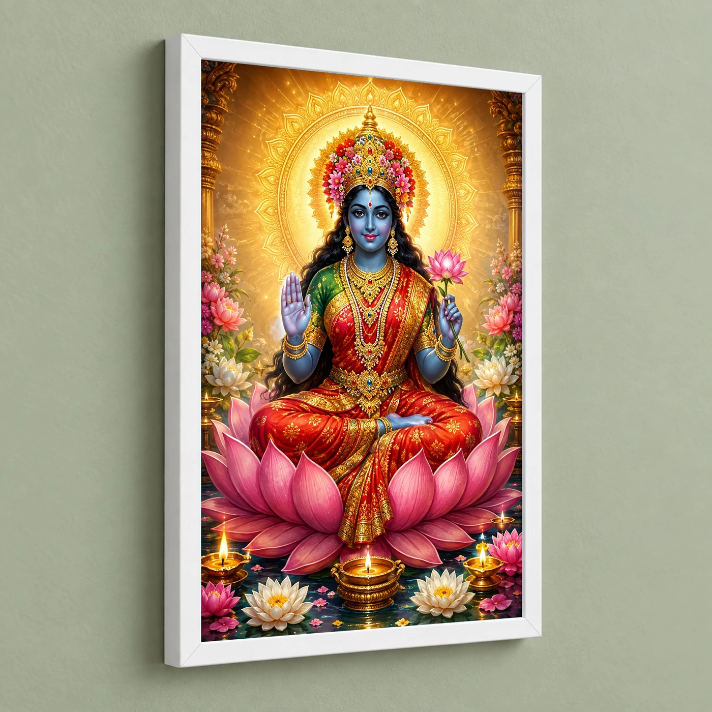Kali Maa Lotus And Diya Radiance Photo Frame, view 5