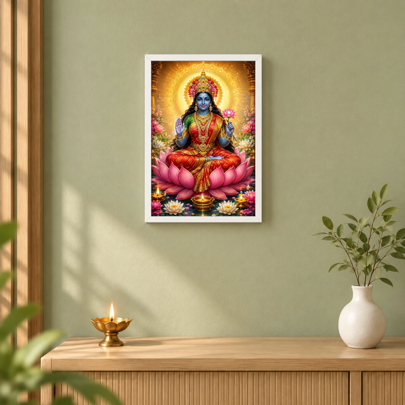 Kali Maa Lotus And Diya Radiance Photo Frame, view 6