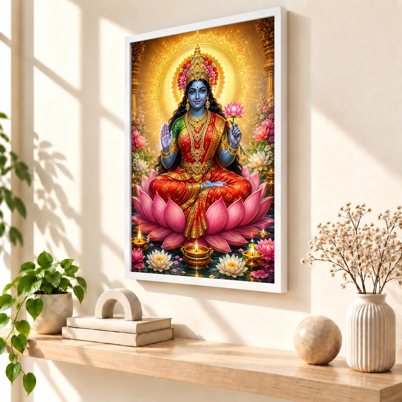 Kali Maa Lotus And Diya Radiance Photo Frame, view 7