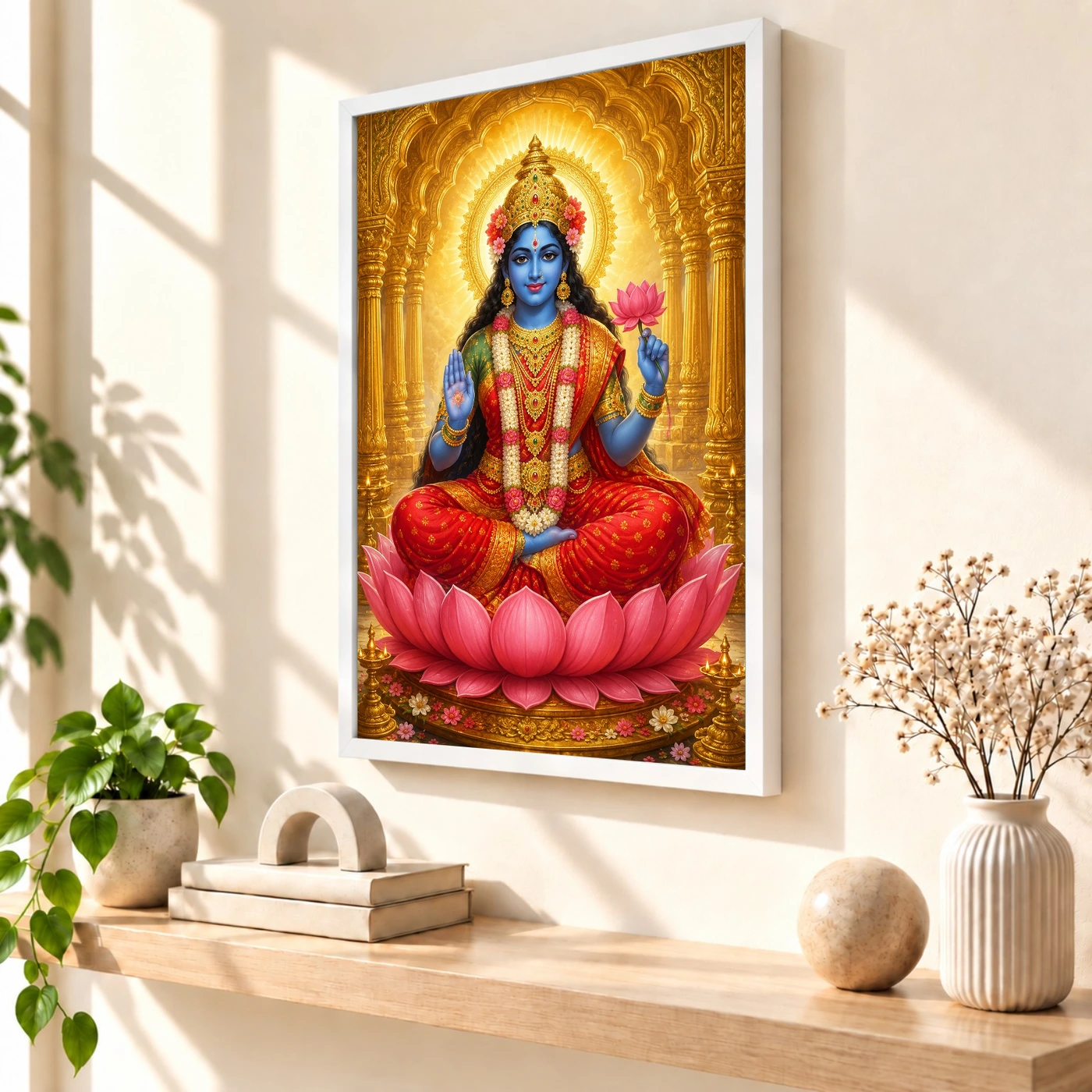 Kali Maa Ornate Golden Temple Darshan Photo Frame, view 7