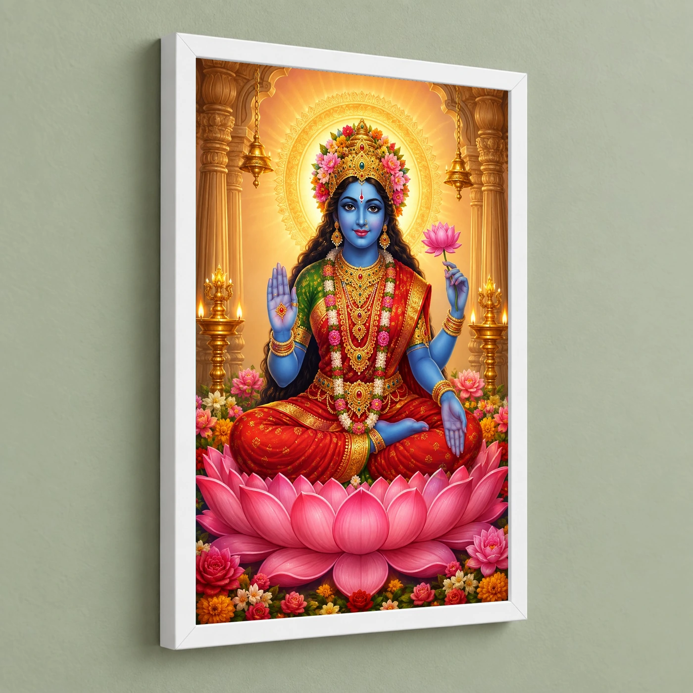 Kali Maa Peaceful Home Mandir Composition Photo Frame, view 5