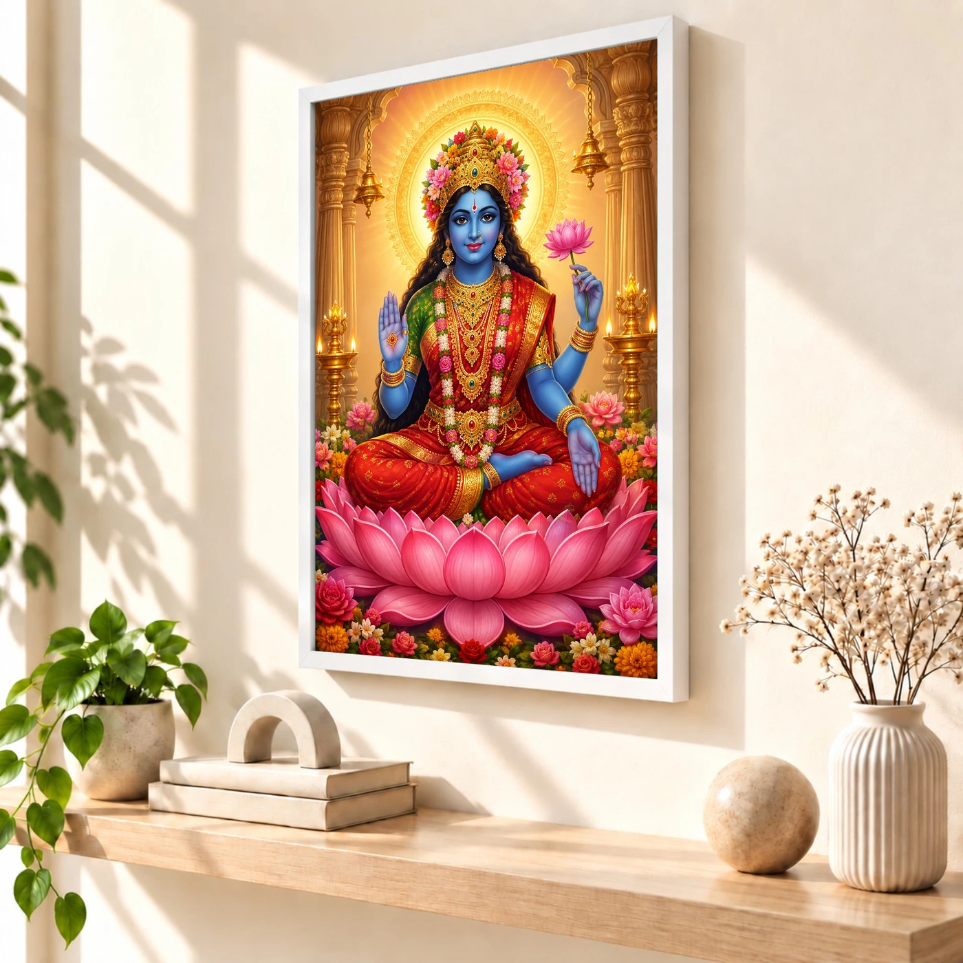 Kali Maa Peaceful Home Mandir Composition Photo Frame, view 7
