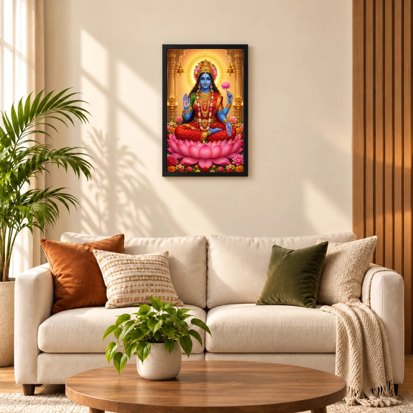 Kali Maa Peaceful Home Mandir Composition Photo Frame, view 8