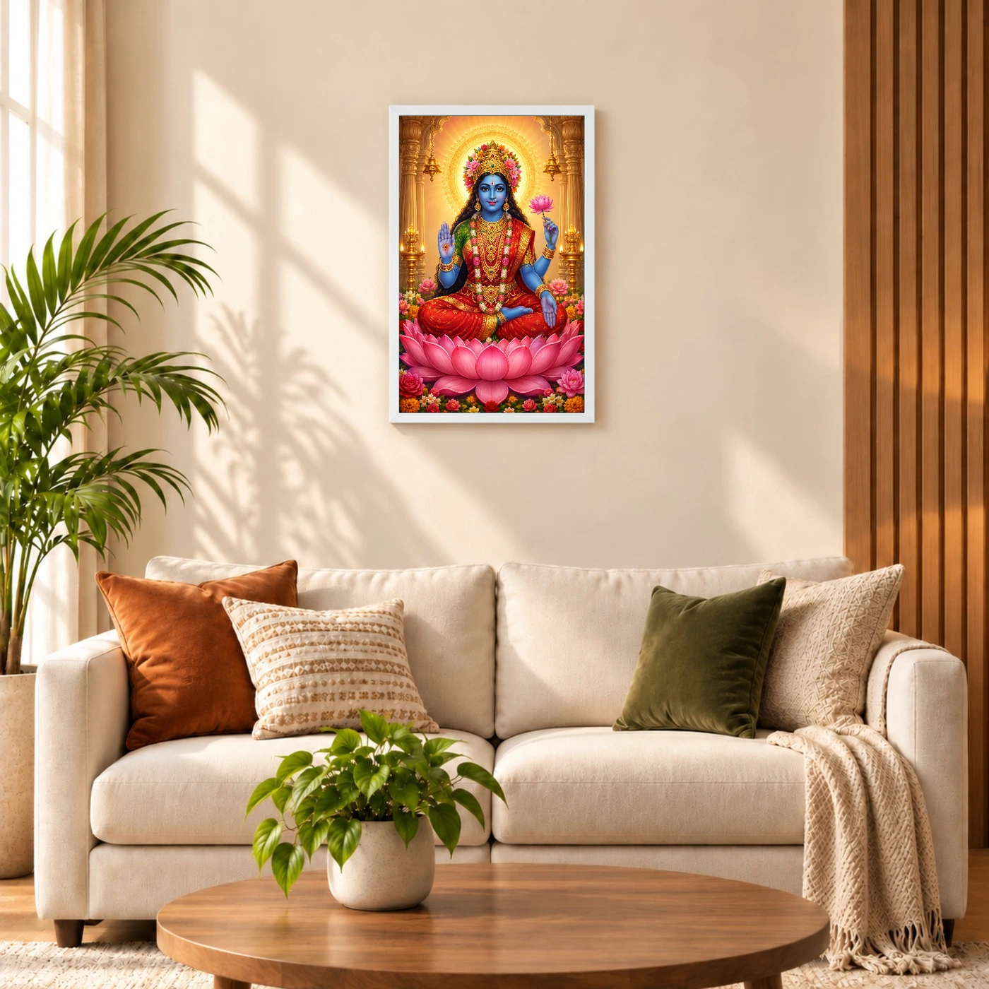 Kali Maa Peaceful Home Mandir Composition Photo Frame, view 9