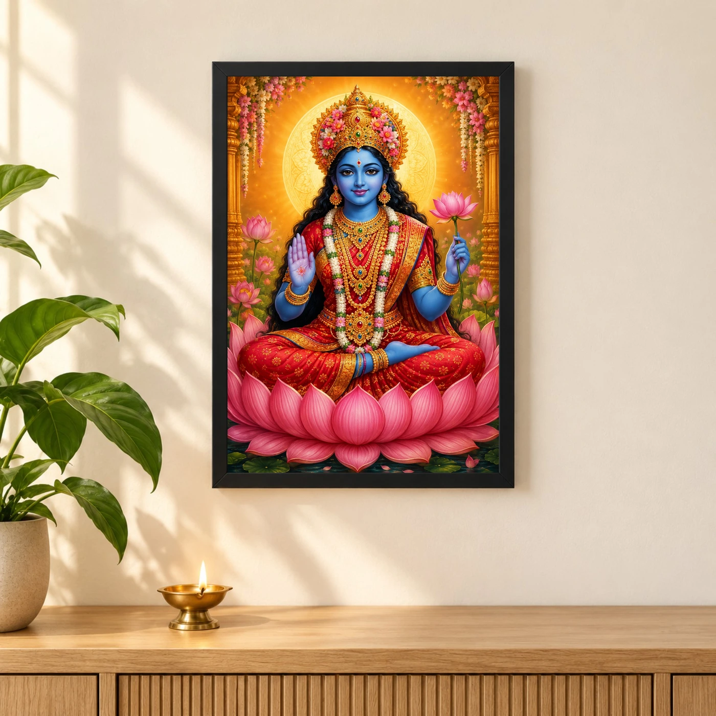 Kali Maa Royal Jewel-Toned Portrait Photo Frame, view 3