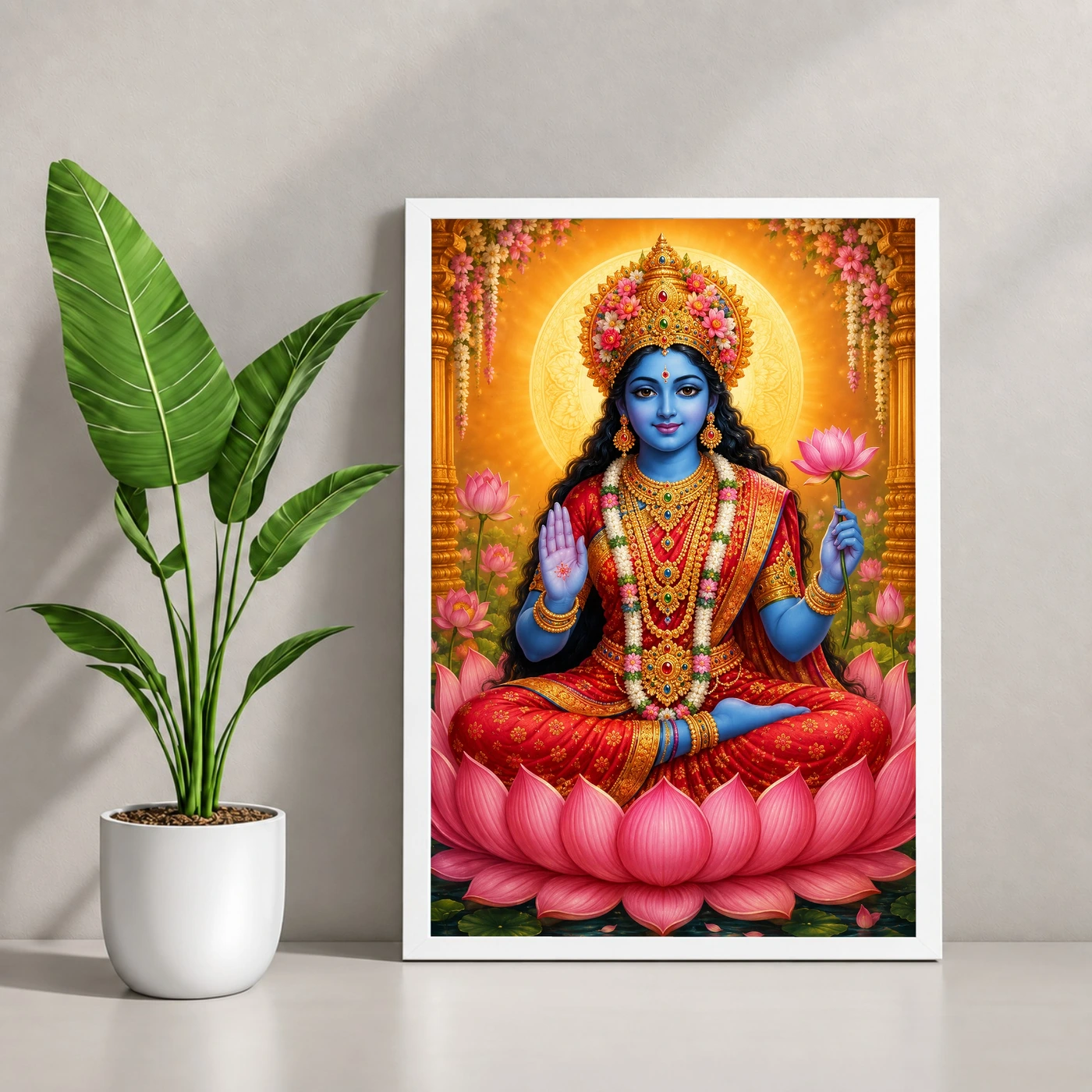 Kali Maa Royal Jewel-Toned Portrait Photo Frame, view 4