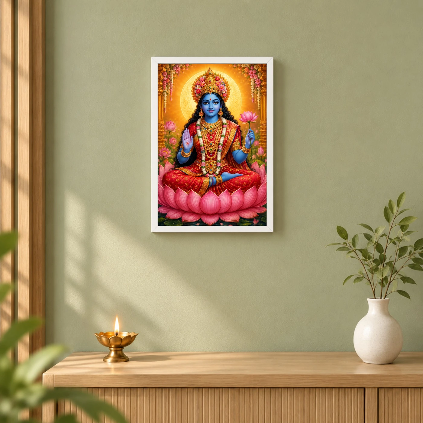 Kali Maa Royal Jewel-Toned Portrait Photo Frame, view 6