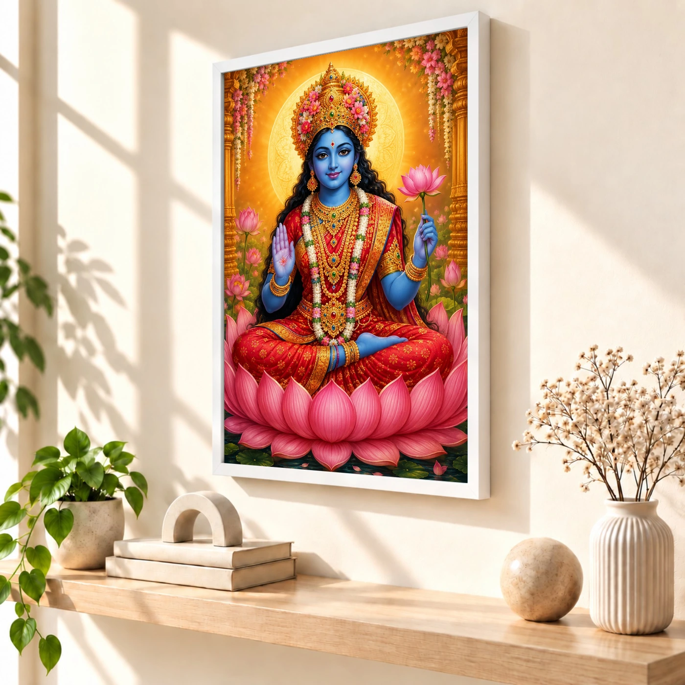 Kali Maa Royal Jewel-Toned Portrait Photo Frame, view 7