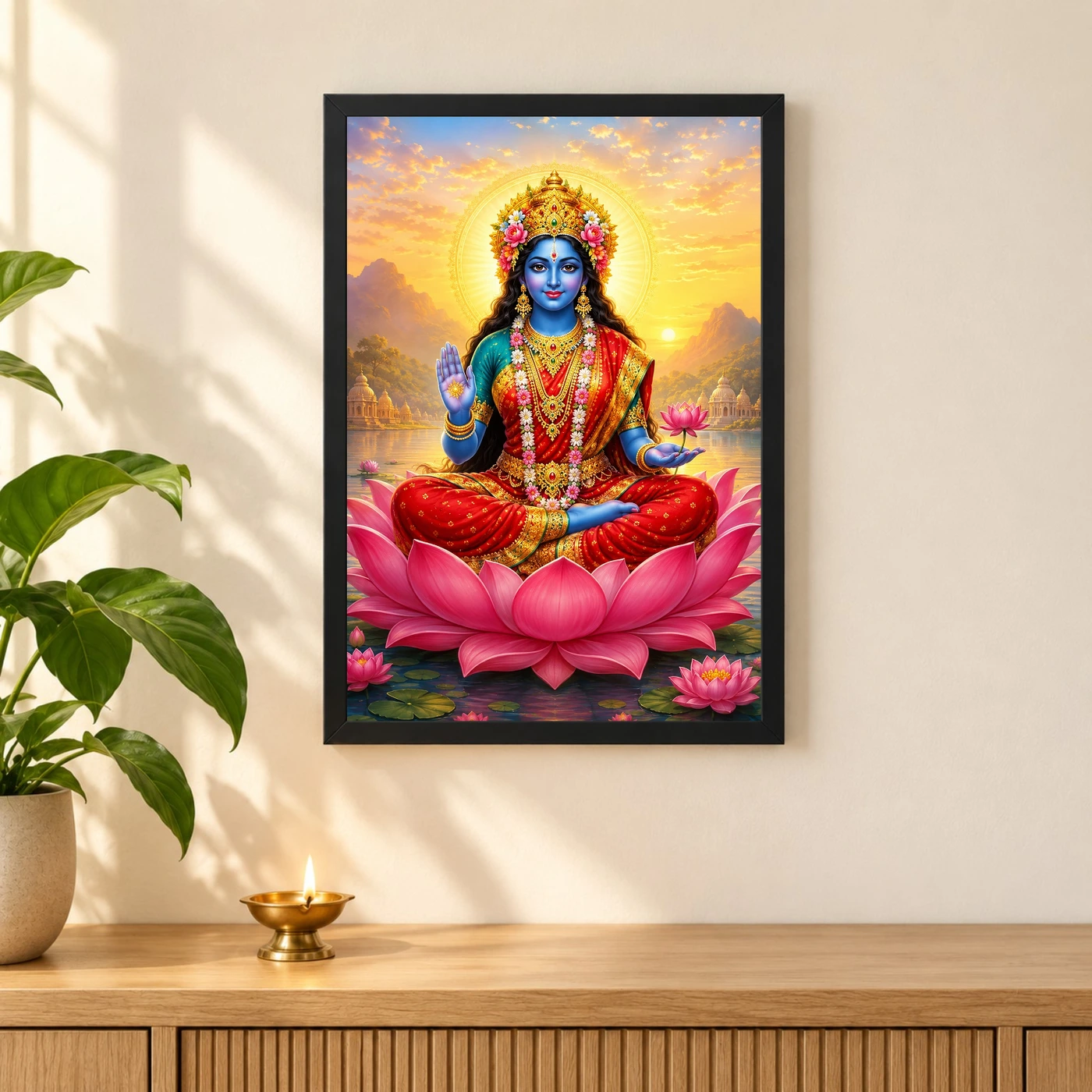 Kali Maa Serene Sunrise Blessing Photo Frame, view 3