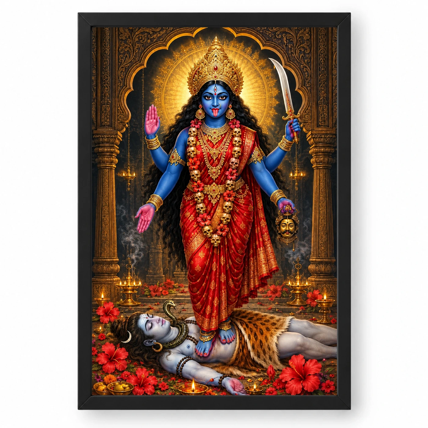 Kali Maa Temple Radiance Photo Frame