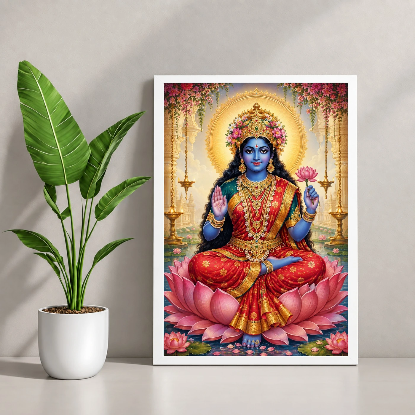 Kali Maa Traditional Indian Miniature-Inspired Devotional Art Photo Frame, view 4