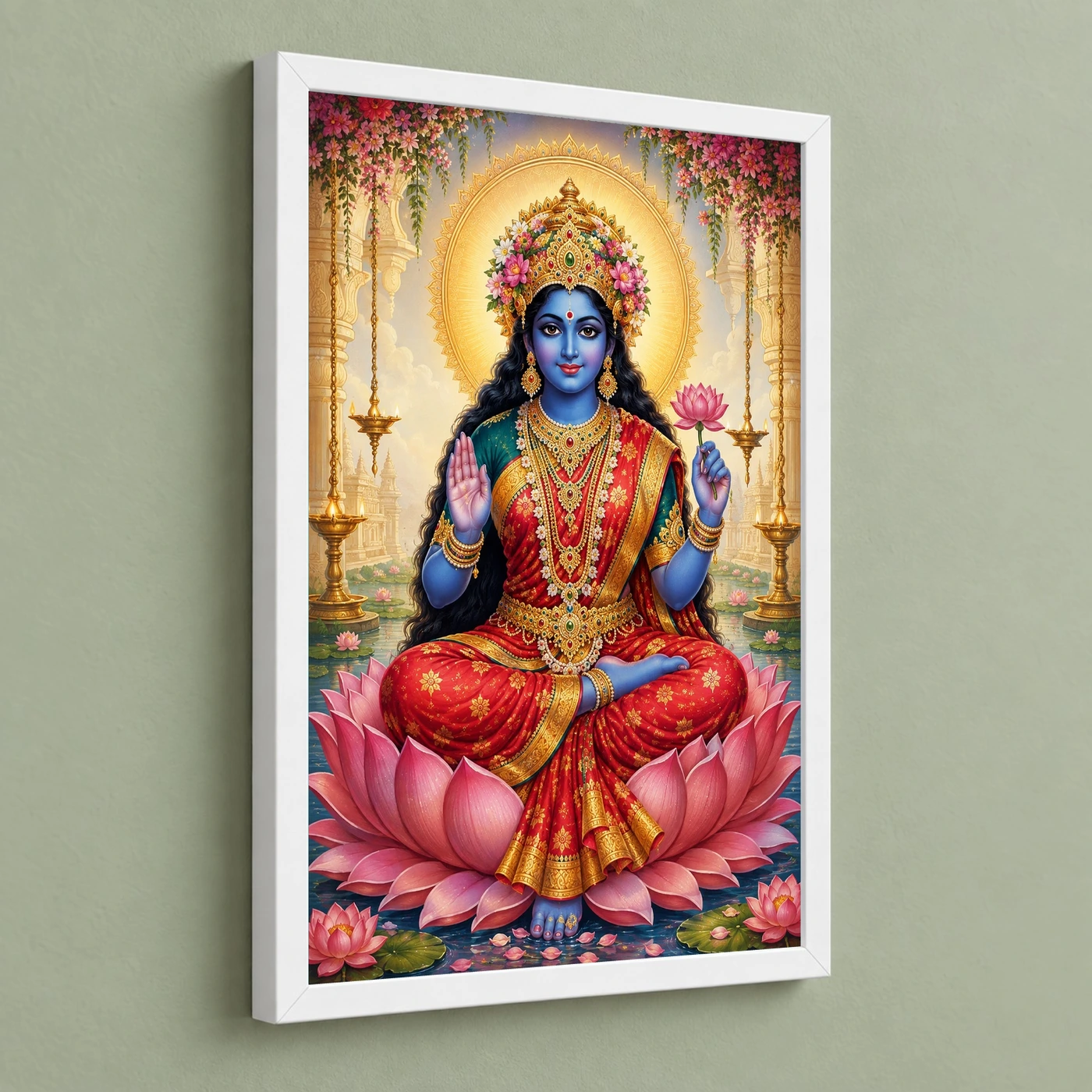 Kali Maa Traditional Indian Miniature-Inspired Devotional Art Photo Frame, view 5