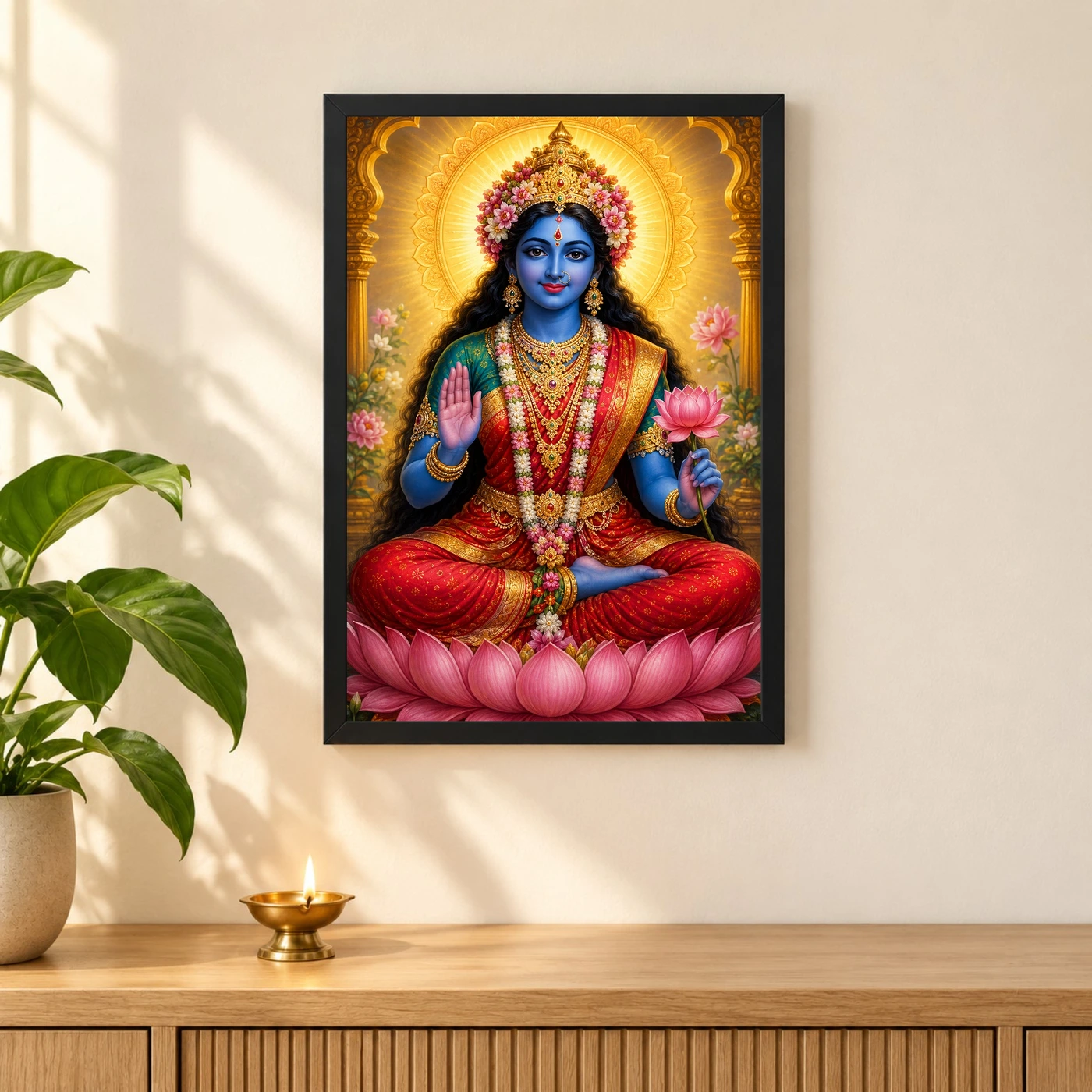 Kali Maa Vivid Premium Spiritual Poster Art Photo Frame, view 3