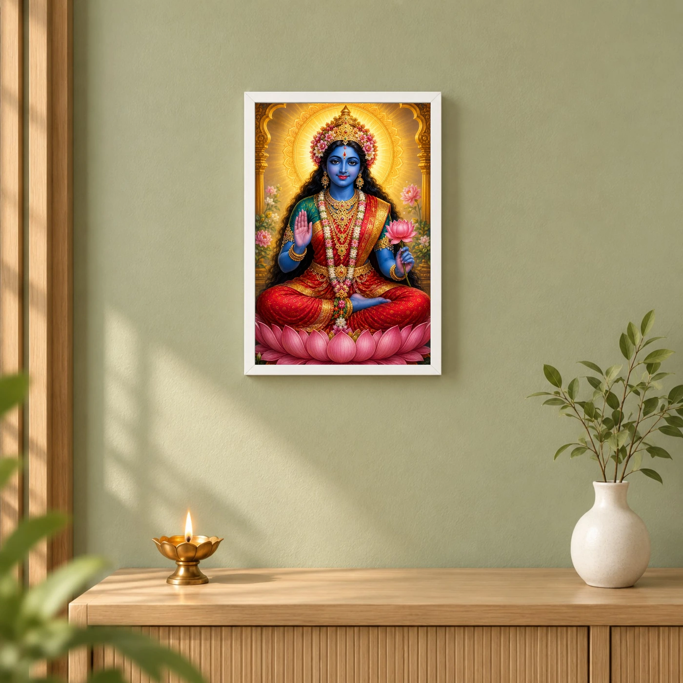 Kali Maa Vivid Premium Spiritual Poster Art Photo Frame, view 6