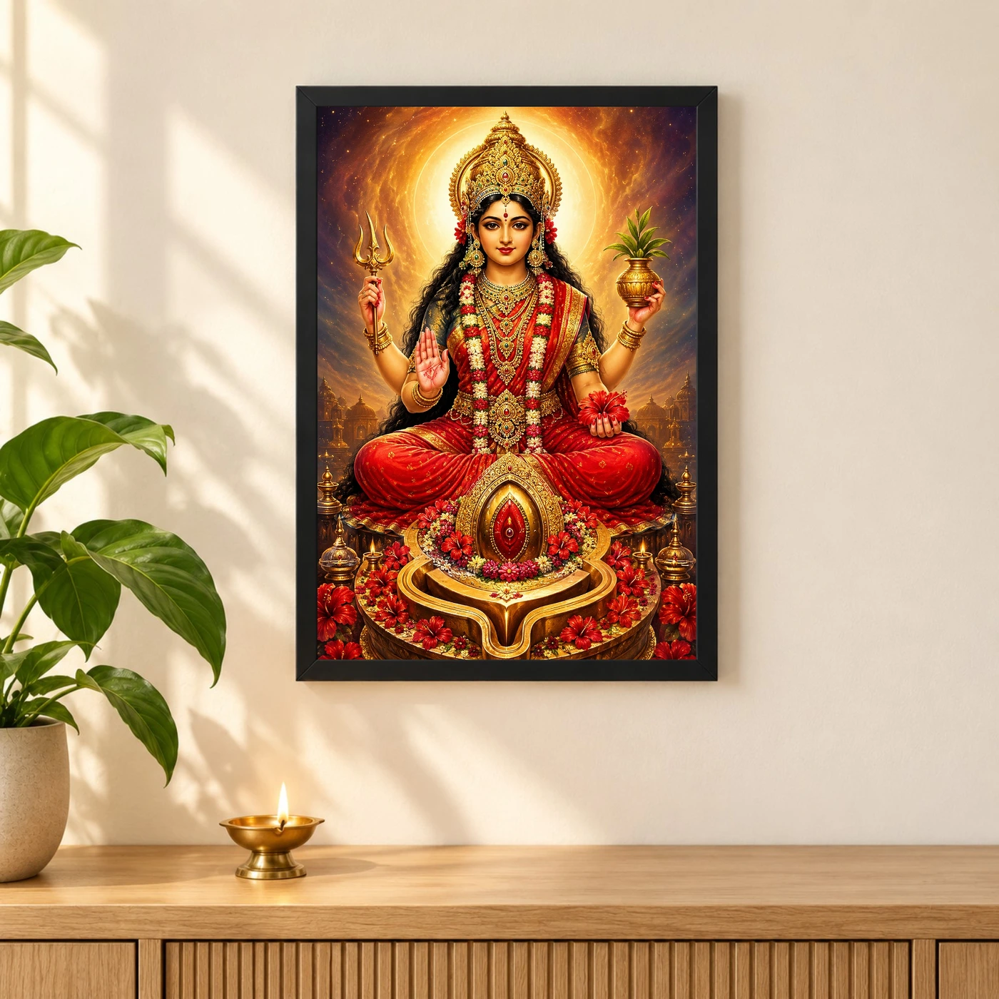 Kamakhya Devi Cosmic Celestial Aura Photo Frame, view 3