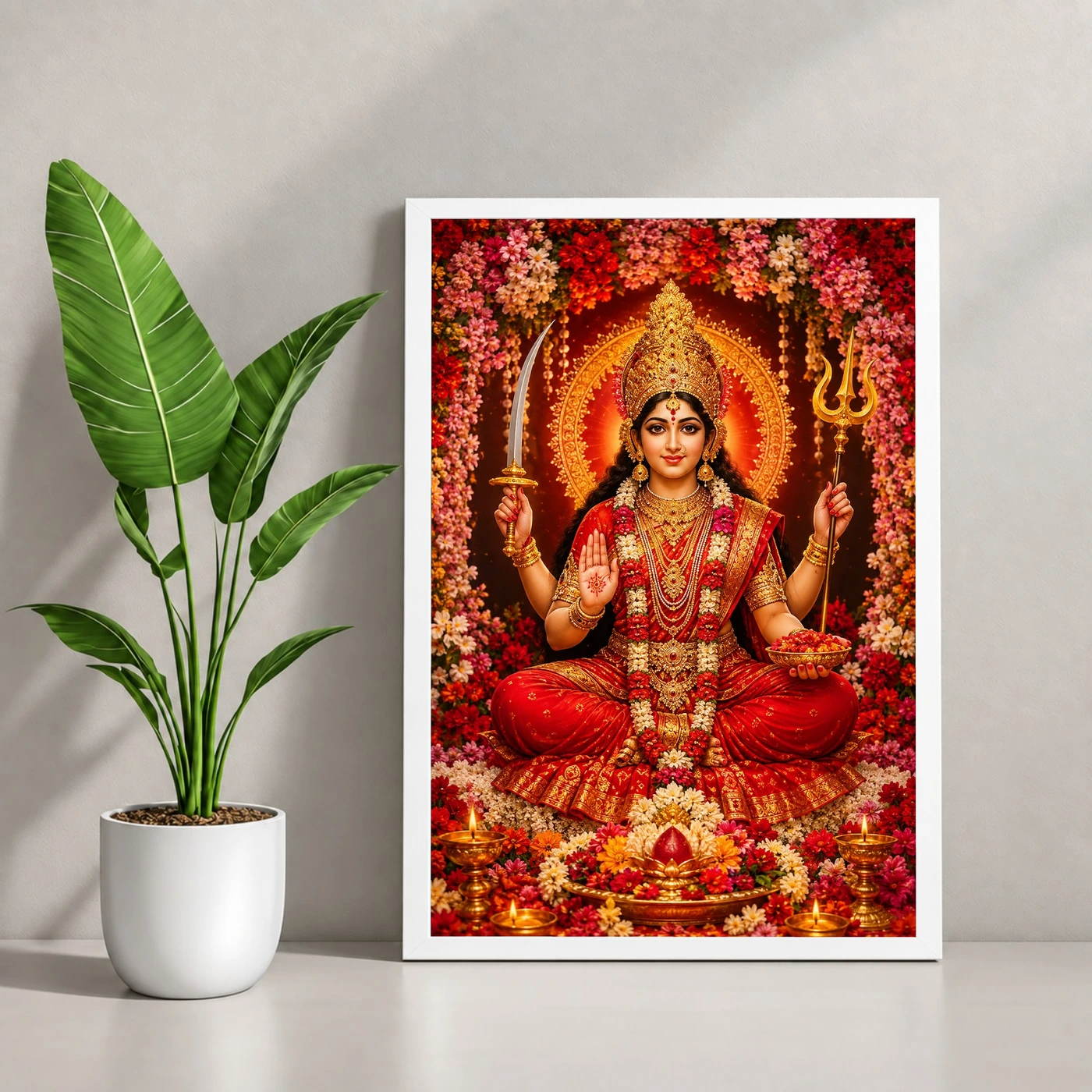 Kamakhya Devi Grand Festival Flower Decoration Photo Frame, view 4