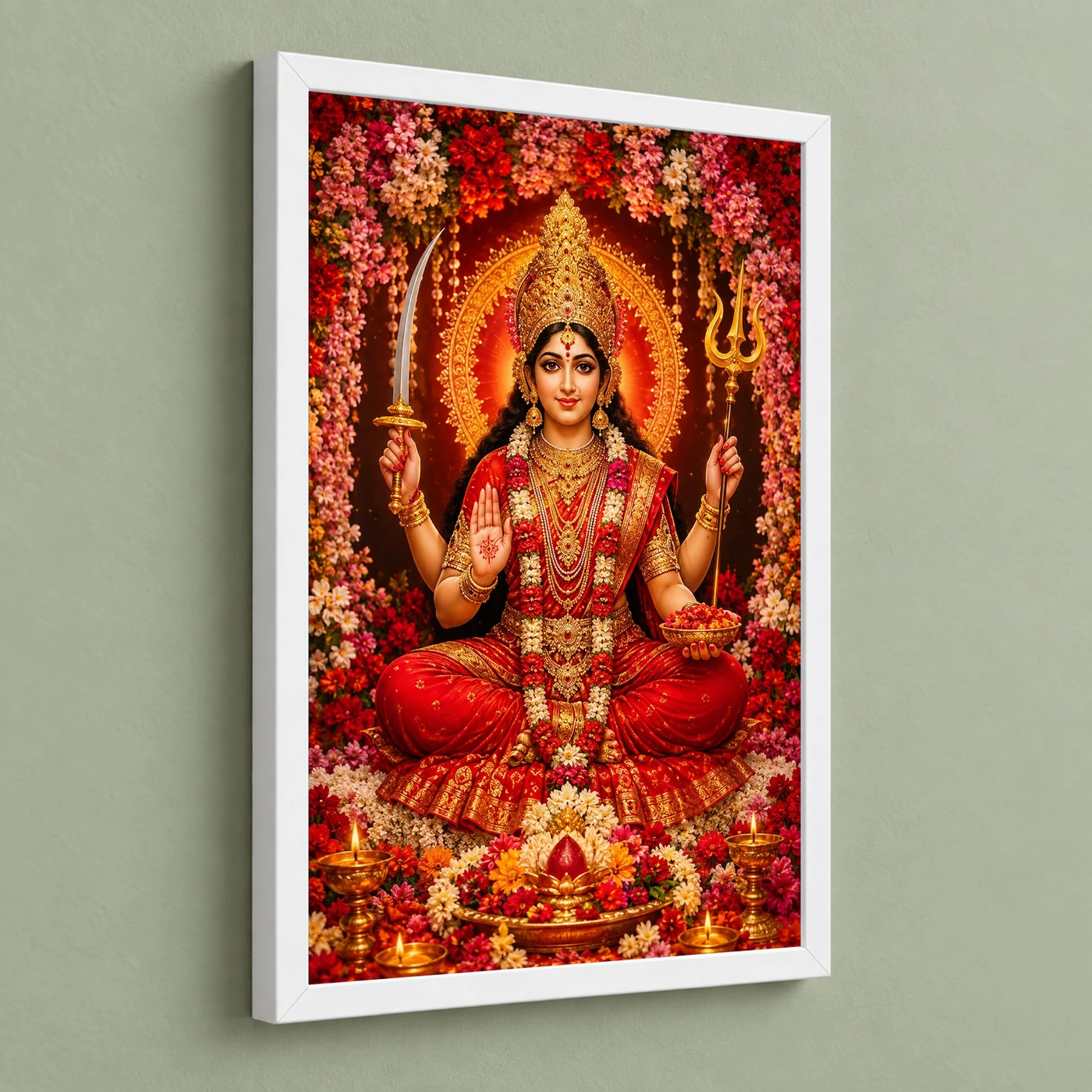 Kamakhya Devi Grand Festival Flower Decoration Photo Frame, view 5