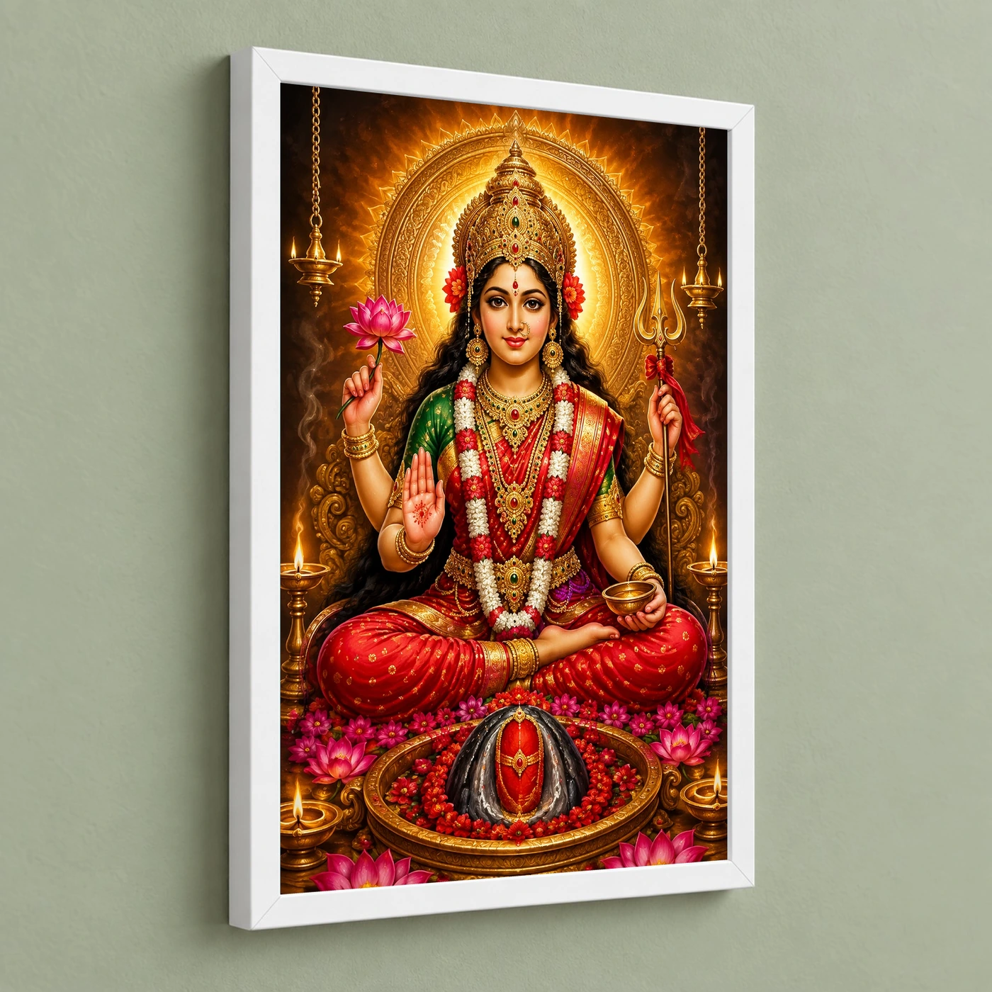 Kamakhya Devi Peaceful Home Mandir Composition Photo Frame, view 5