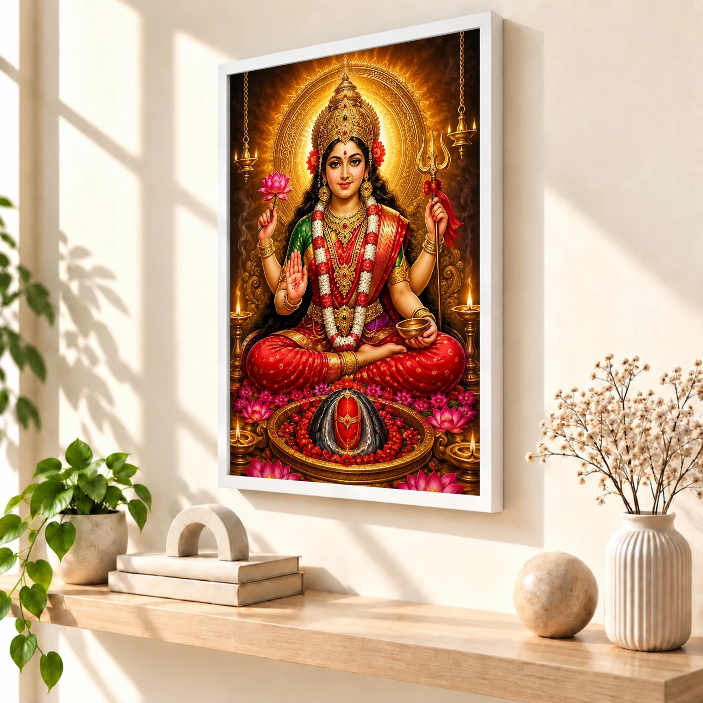 Kamakhya Devi Peaceful Home Mandir Composition Photo Frame, view 7