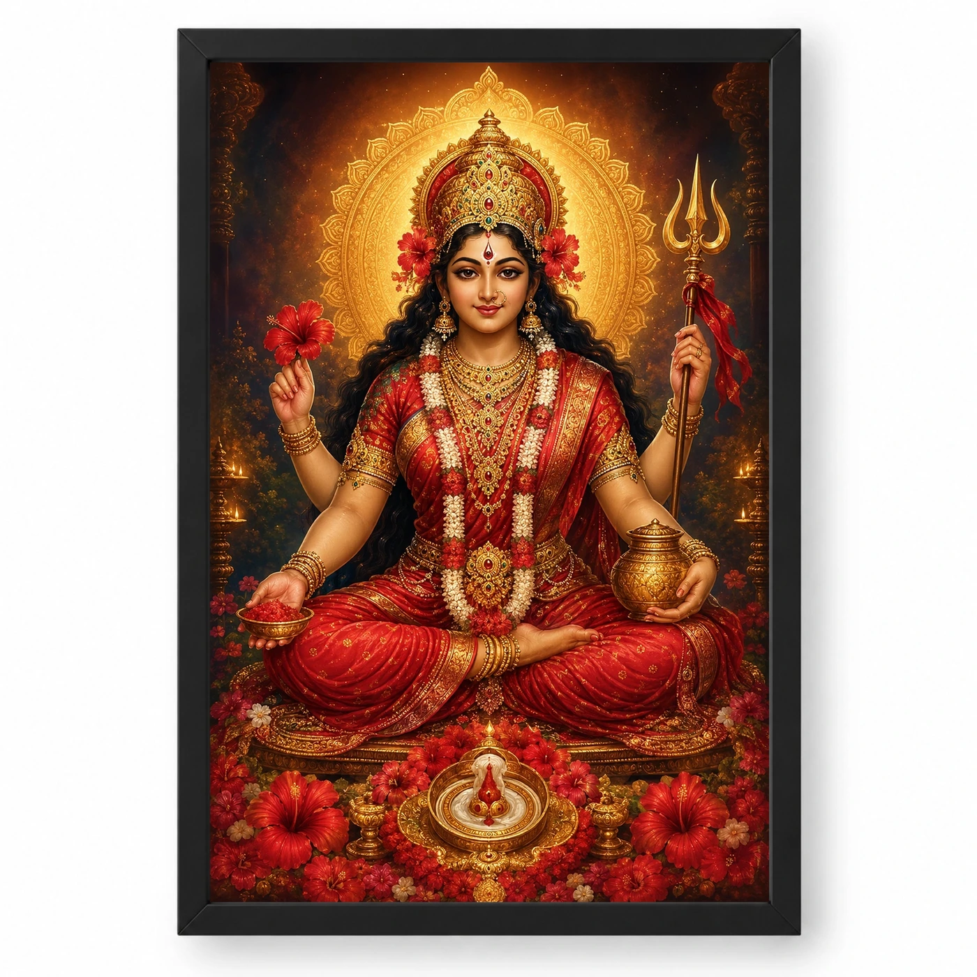 Kamakhya Devi Royal Jewel-Toned Portrait Photo Frame