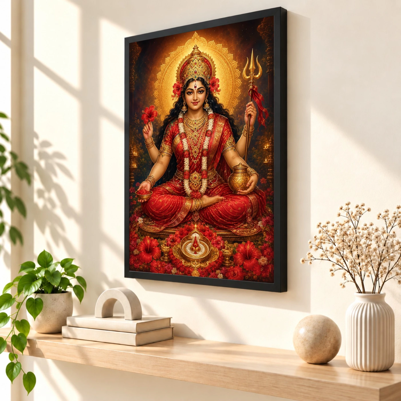 Kamakhya Devi Royal Jewel-Toned Portrait Photo Frame, view 2