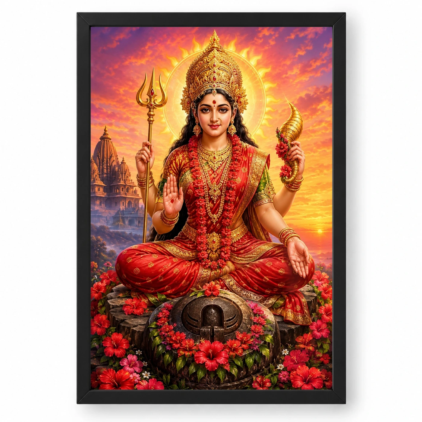 Kamakhya Devi Serene Sunrise Blessing Photo Frame