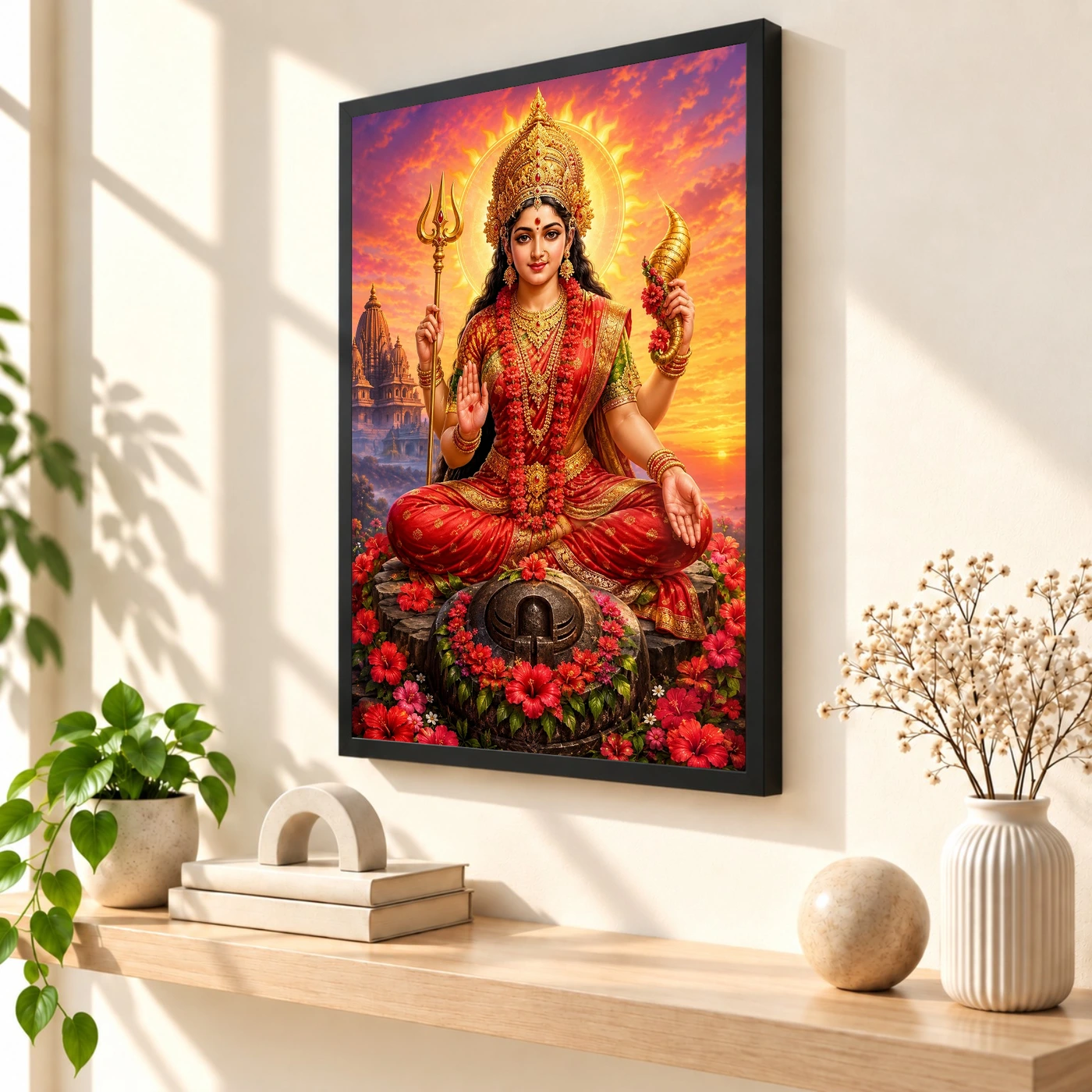 Kamakhya Devi Serene Sunrise Blessing Photo Frame, view 2