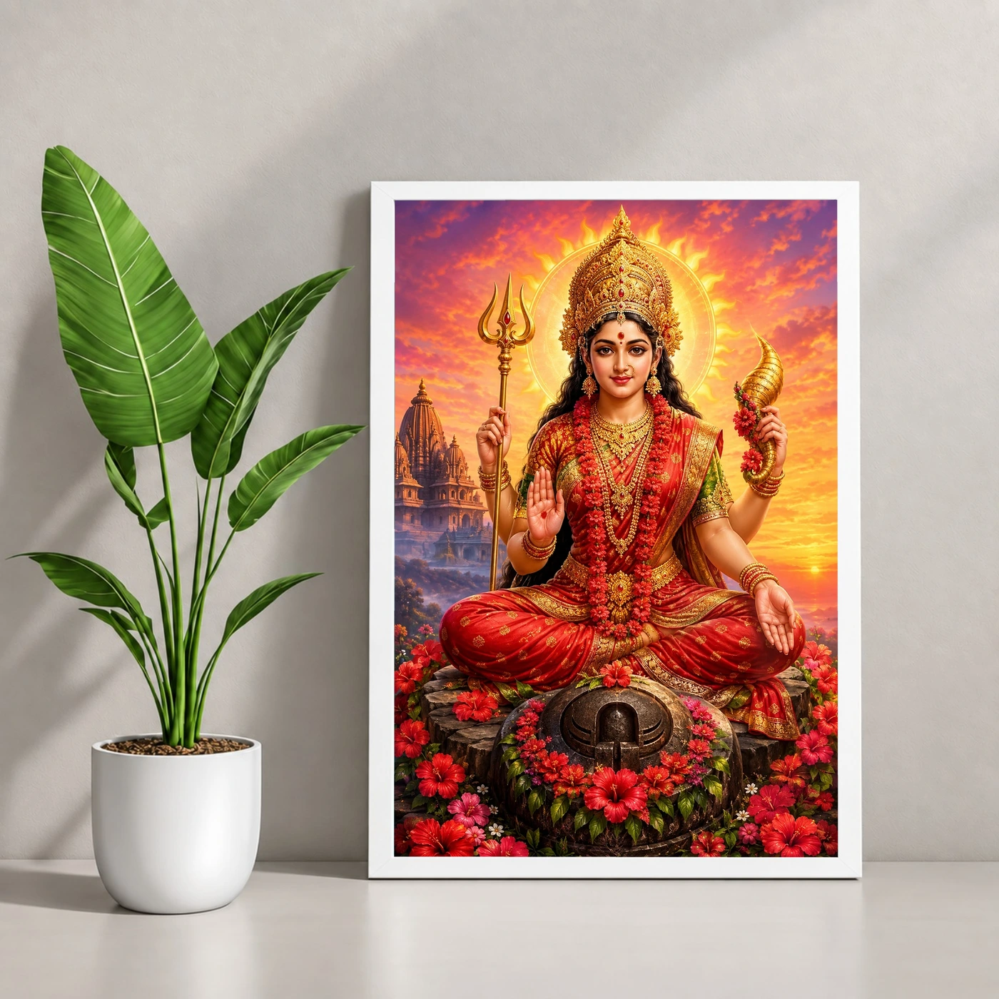 Kamakhya Devi Serene Sunrise Blessing Photo Frame, view 4