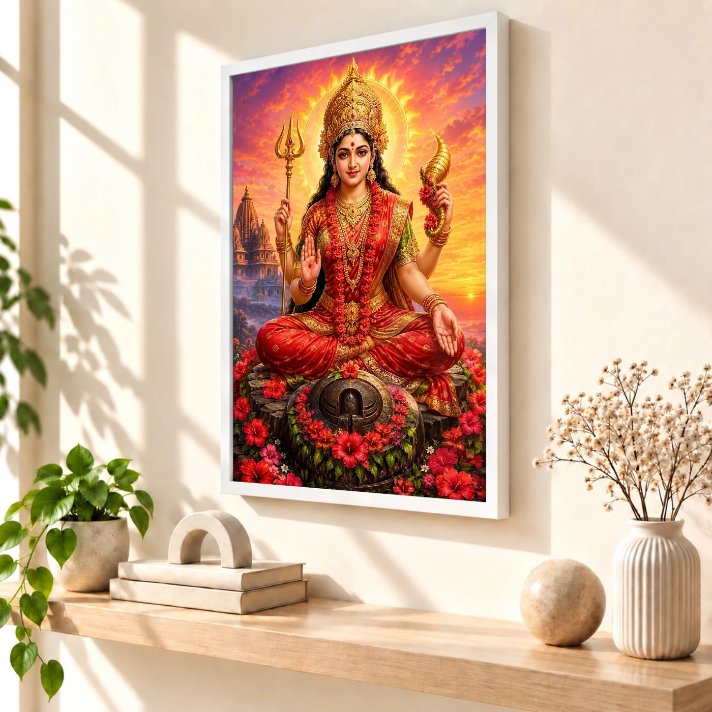 Kamakhya Devi Serene Sunrise Blessing Photo Frame, view 7
