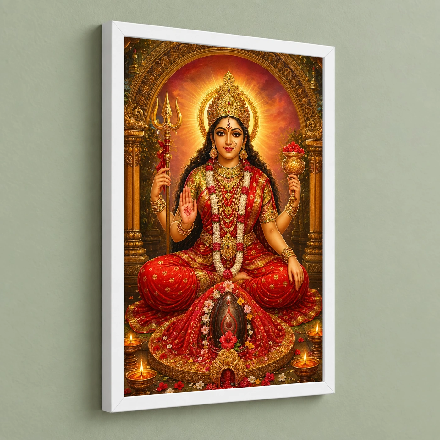 Kamakhya Devi Traditional Indian Miniature-Inspired Devotional Art Photo Frame, view 5