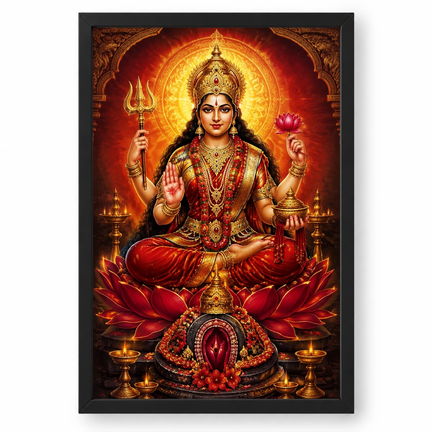 Kamakhya Devi Vivid Premium Spiritual Poster Art Photo Frame